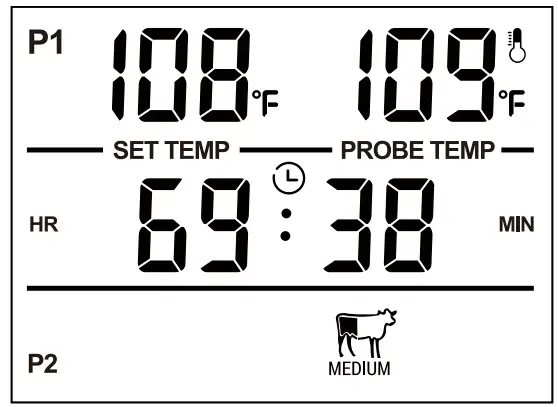 BaLDR B0373T2 Digital Dual Probes Food Thermometer with Timer Function - 3
