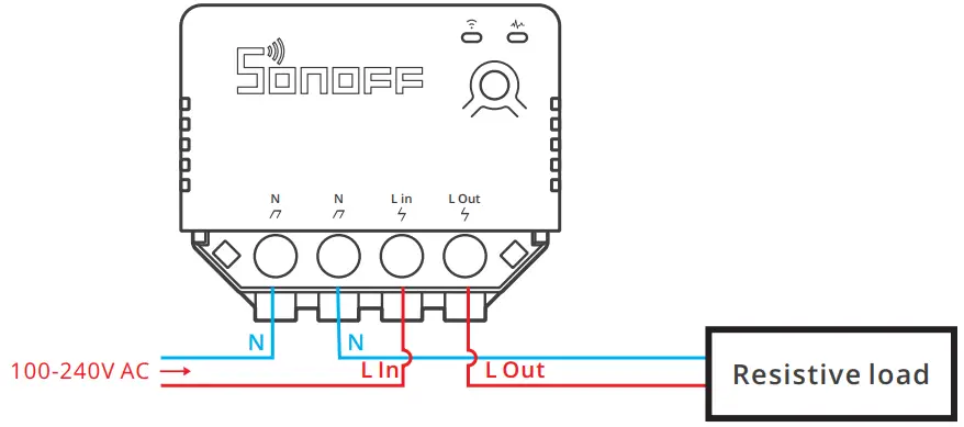 support Sonoff Mini R3 Smart Switch - Appliance wiring instruction