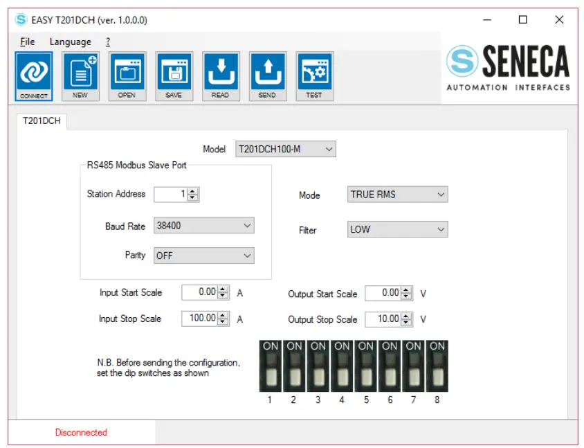 SENECA T201DCH50-M AC DC Contactless TRMS Current Transducer - fig 3