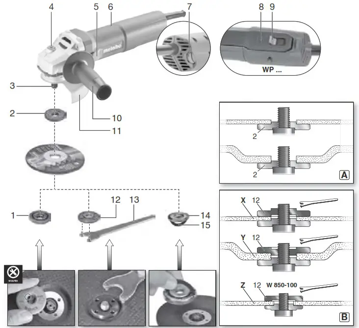 metabo W 850-100 Cordless Angle - Product Overview 1
