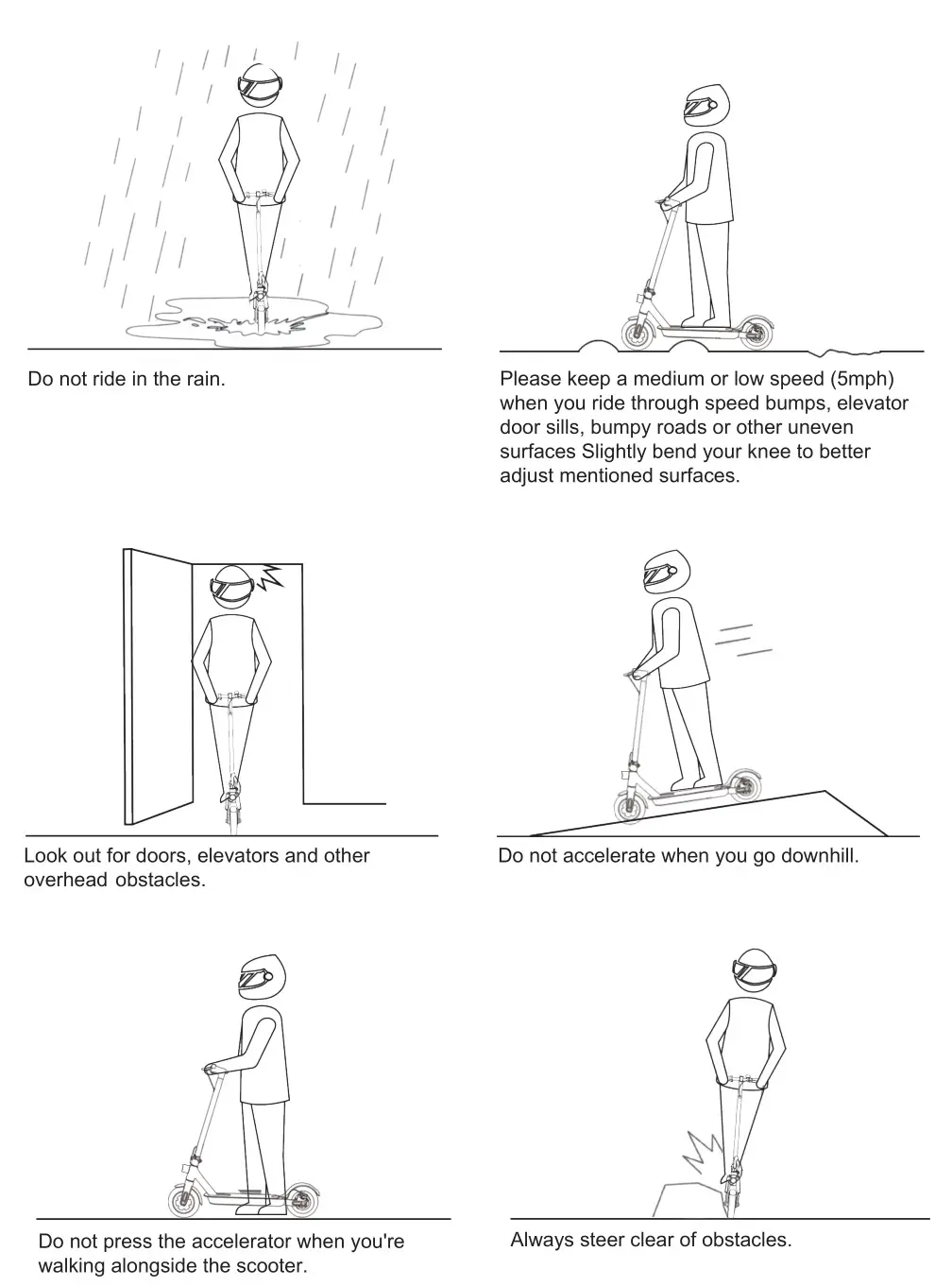 iScooter 1S Electric Scooter - Safety Instructions