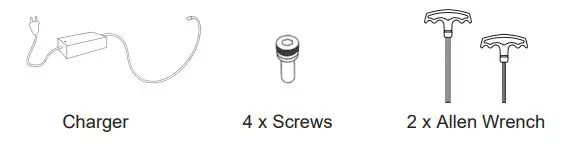 iScooter 1S Electric Scooter - parts list