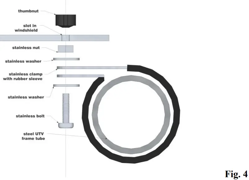 FALCON RIDGE PO 08RANGER WD03 2002 2008 Polaris Ranger Folding Lexan Windshield - Overview 3