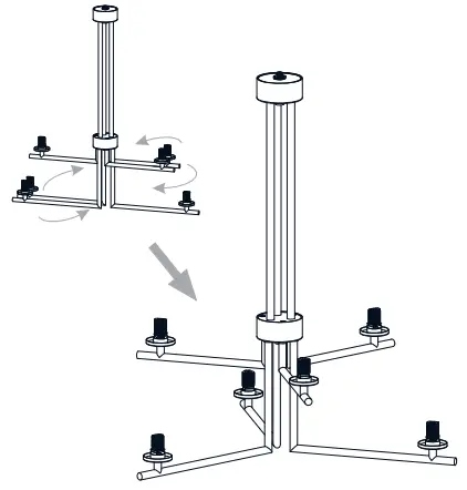 QUOIZEL-QCH5577MBK-Chenal-6-Light-Aged-Brass-Chandelier-with-Opal-Etched-Glass-Shade-fig-4