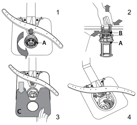 FIG 20 CLEANING THE FILTER ASSEMBLY
