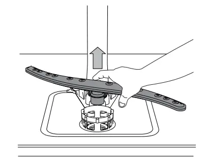 FIG 22 CLEANING THE SPRAY ARMS