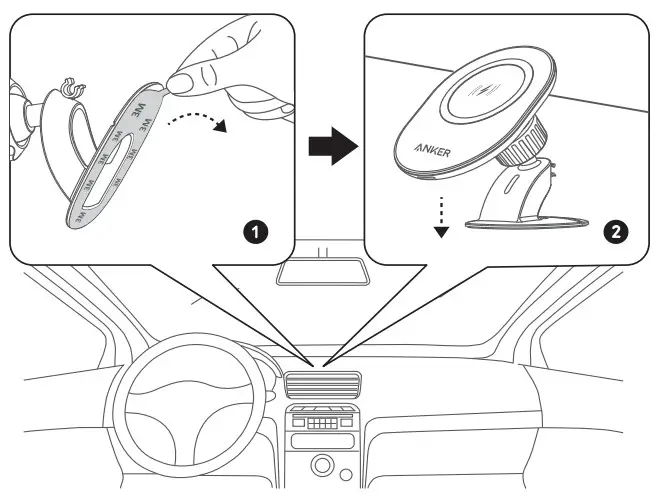 ANKER PowerWave Magnetic Car Charging - Mittelkonsole