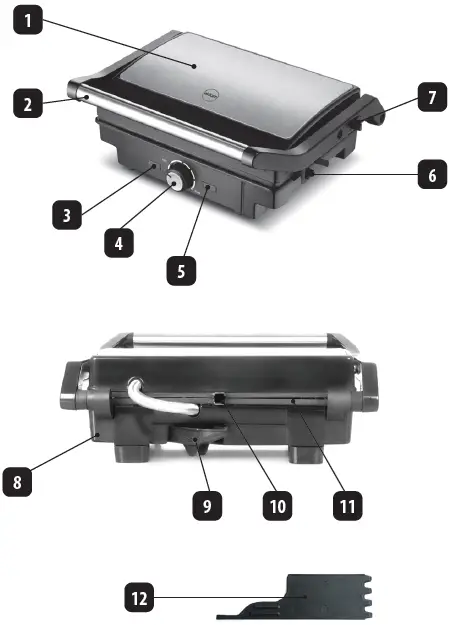 eldom-GK130-plaat-Contact-Grill-fig-1