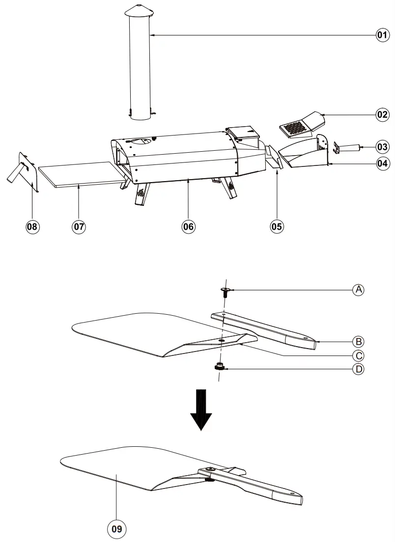 tepro DANBURY PELLET Pizza Oven-fig1