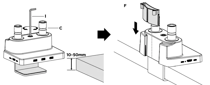 manhattan-461887-Aluminum-Gas-Spring-Dual-Monitor-Desk-Mount-with-8-in-1-Docking-Station-fig-2