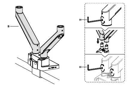 manhattan-461887-Aluminum-Gas-Spring-Dual-Monitor-Desk-Mount-with-8-in-1-Docking-Station-fig-7