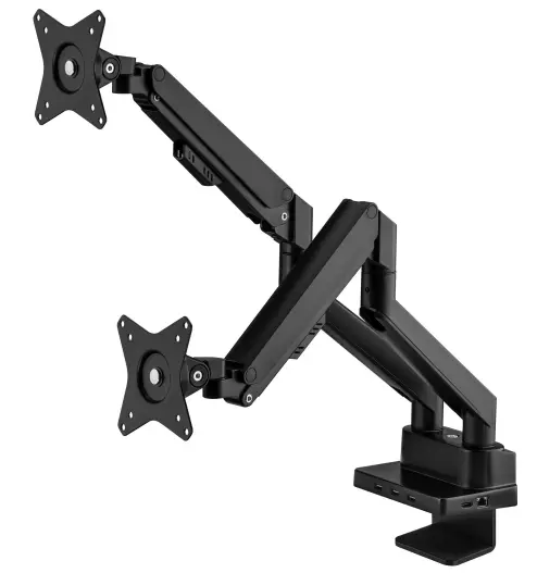 manhattan-461887-Aluminum-Gas-Spring-Dual-Monitor-Desk-Mount-with-8-in-1-Docking-Station-product