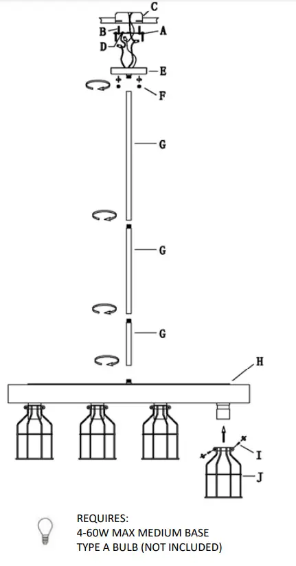 Kirkland s IM-CH1001-LHC-1001 Farm House Chandelier