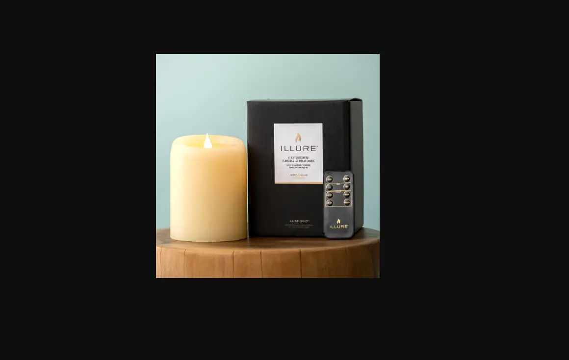 Illure Lumi 360 Real Wax Pillar 3d Flicking Flameless Candle User Guide