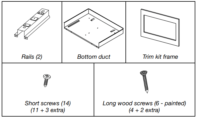 Whirlpool MK2167, MK2160 Microwave Oven Built In Trim Kit -