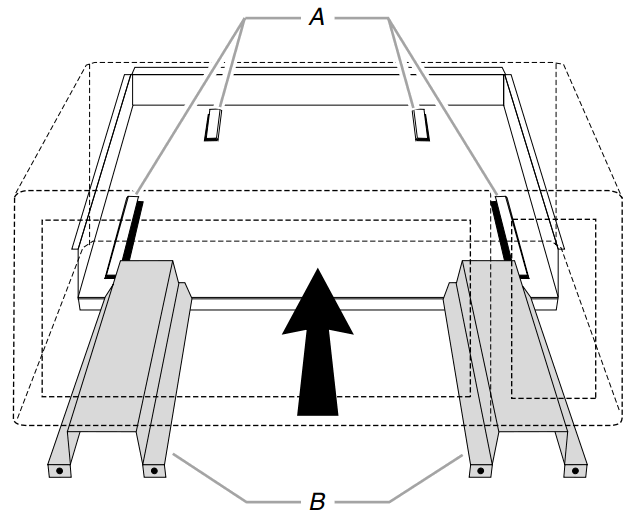 Whirlpool MK2167, MK2160 Microwave Oven Built In Trim Kit - bottom duct
