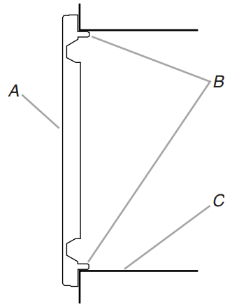 Whirlpool MK2167, MK2160 Microwave Oven Built In Trim Kit - lower tabs