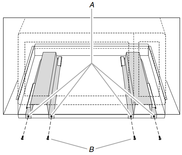 Whirlpool MK2167, MK2160 Microwave Oven Built In Trim Kit - mounting holes