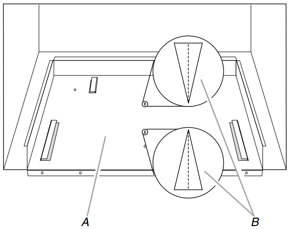 Whirlpool MK2167, MK2160 Microwave Oven Built In Trim Kit - with the centerline
