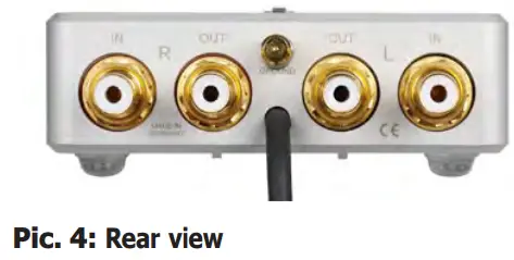 clearaudio Smart Phono V2 MM MC Phono Preamplfier - Rear view