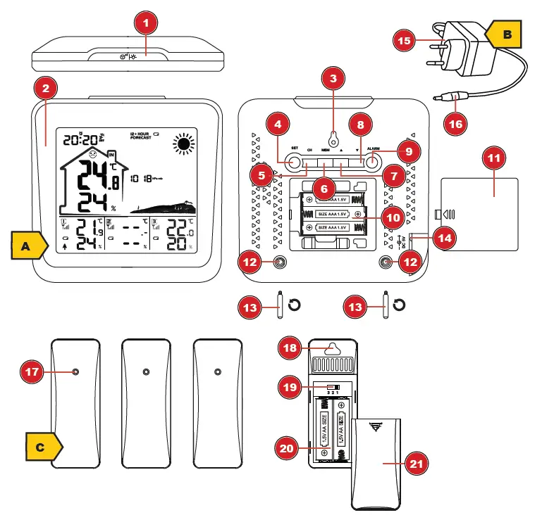 NATIONAL GEOGRAPHIC VA Colour RC Weather Station 1