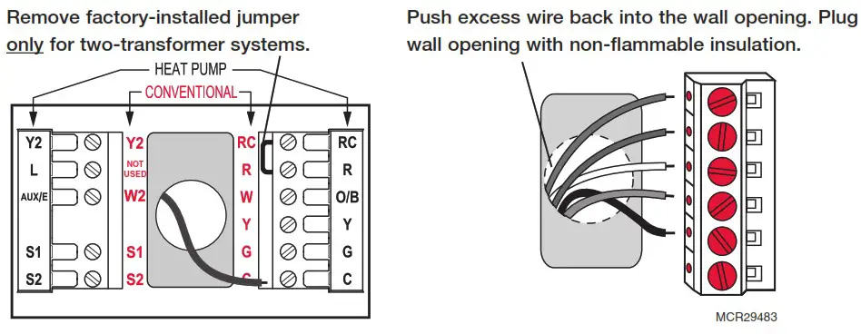 Honeywell VisionPRO TH8000 Series Touch Screen Programmable Thermostat - Wiring