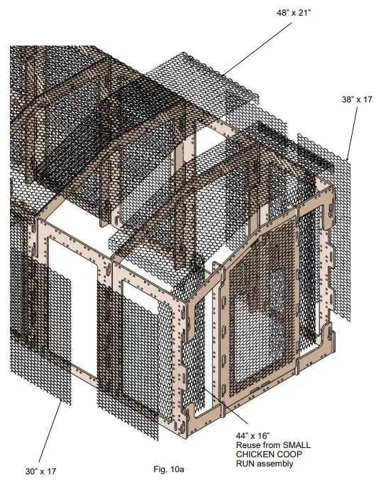 SNAP LOCK Small Coop Run Extension - Assembly 10