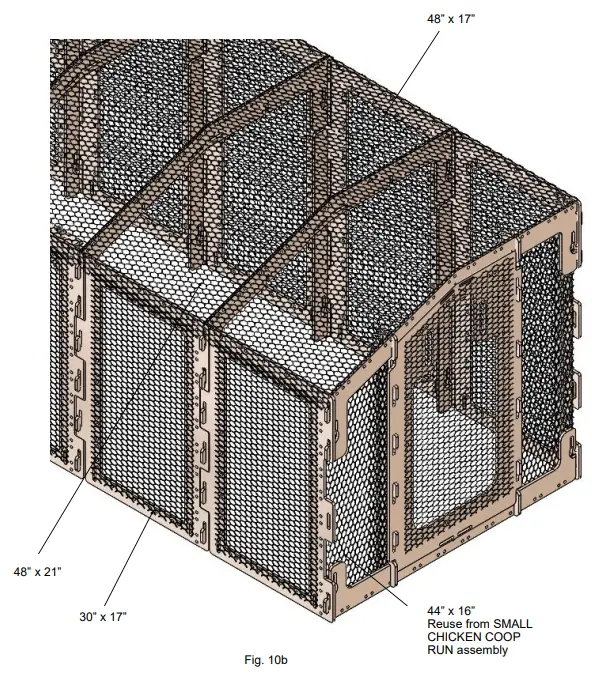 SNAP LOCK Small Coop Run Extension - Assembly 11
