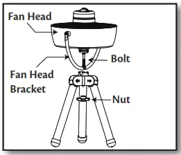 Hunter Tripod Fan - FUSED PLUG -Figure 6