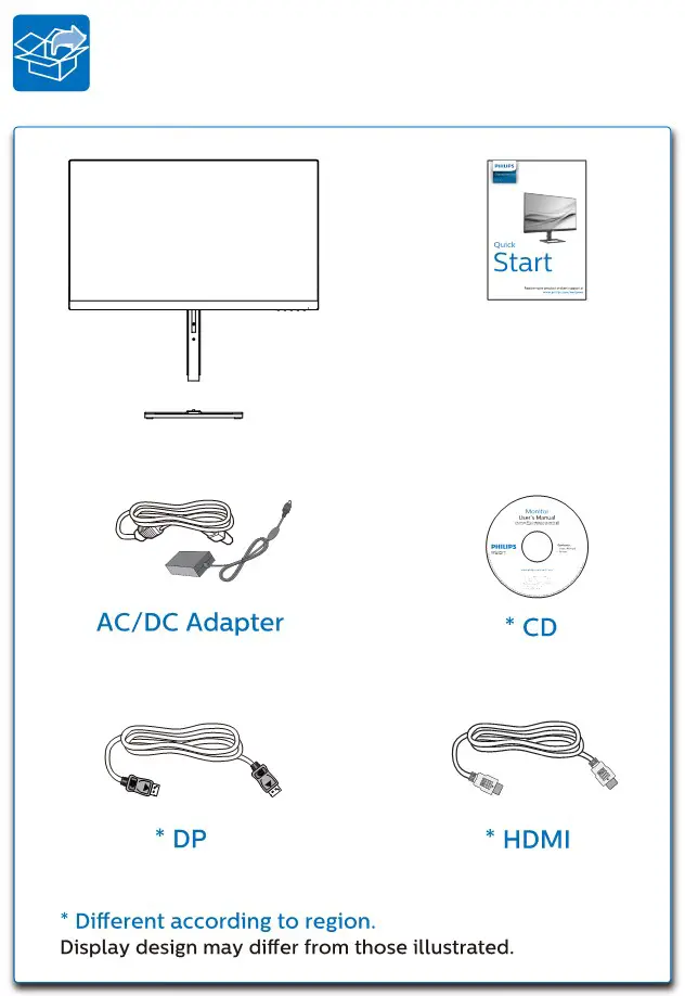 PHILIPS Gaming Monitor 272E1 - Box Content