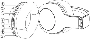 QUDO QDIN62SG Bass Boost Wireless Headphones - Product overview