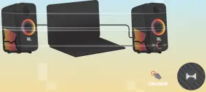 JBL QUANTUM DUO PC Gaming Speaker - PLAY SURROUND SOUND