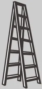 Hunter 19016 Hepburn 4 Light Modern Brass Chandelier - Ladder