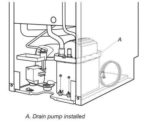 KitchenAid KUID308HPS 18-inch Automatic Ice Maker Installation Guide - Drain Pump Installed