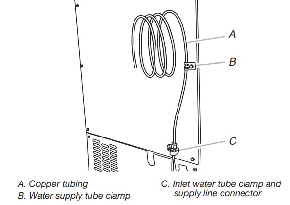 KitchenAid KUID308HPS 18-inch Automatic Ice Maker Installation Guide - Rear View