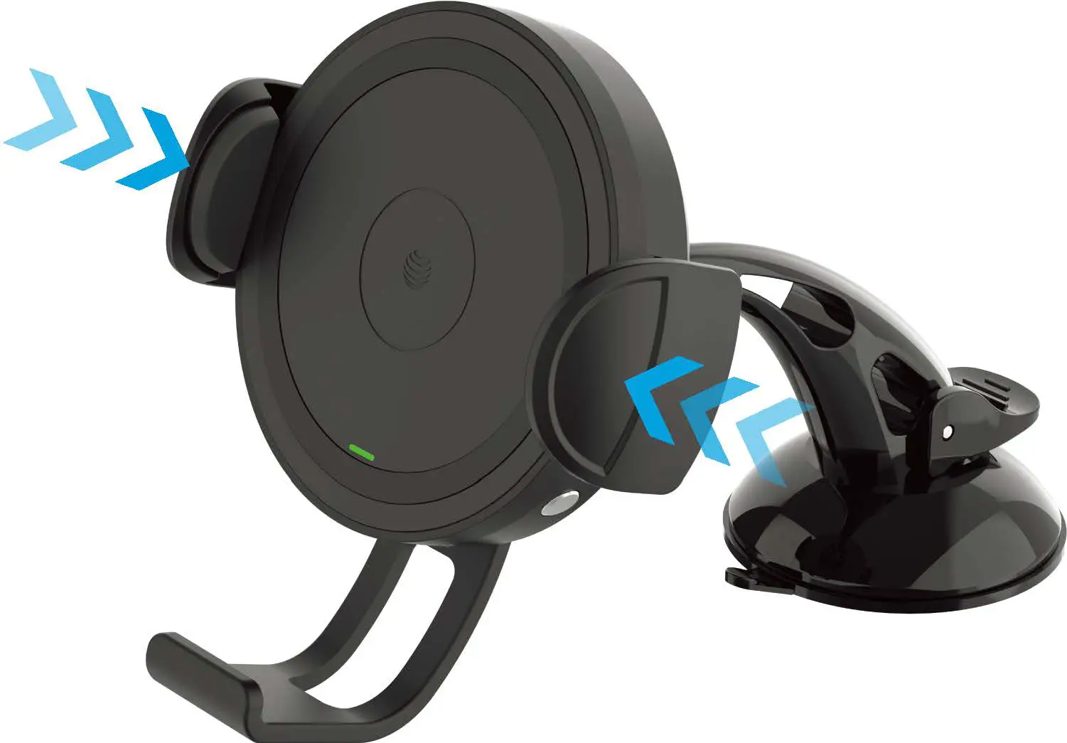 AT T SCPCN0062 15W Fast Wireless Car Charger with Vent and Dash Clips image