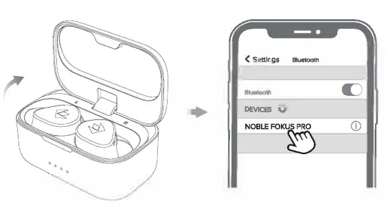 NOBLE FoKus Pro True Wireless Stereo Earphone - Pairing