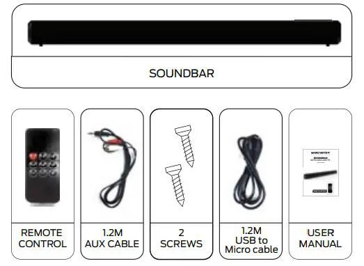 MONSTER EBT-1154B Bluetooth TV Soundbar fig1