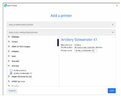 ARTILLERY ART A 014 Sidewinder X2 3D Printer - PREPARING SLICING 1