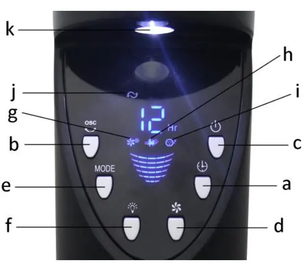 emerio TFN 1145695 Tower Fan 35W - DISPLAY PANEL