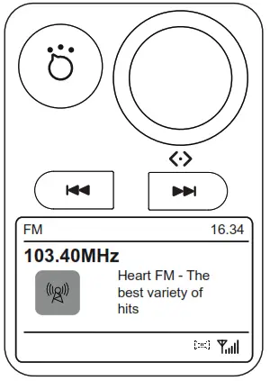 Roberts Blutune 300 Wireless Charging Sound System - button