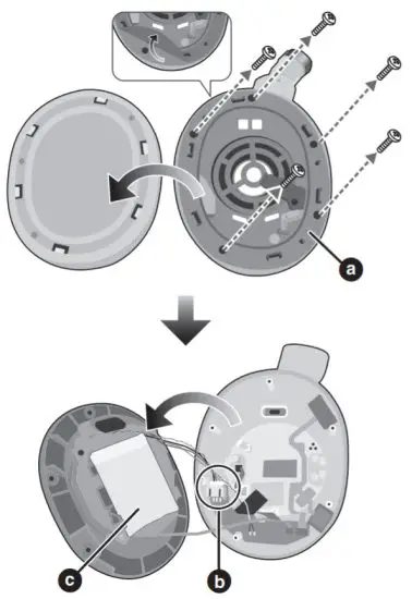 Technics EAH A800 Digital Wireless Stereo Headphones - battery