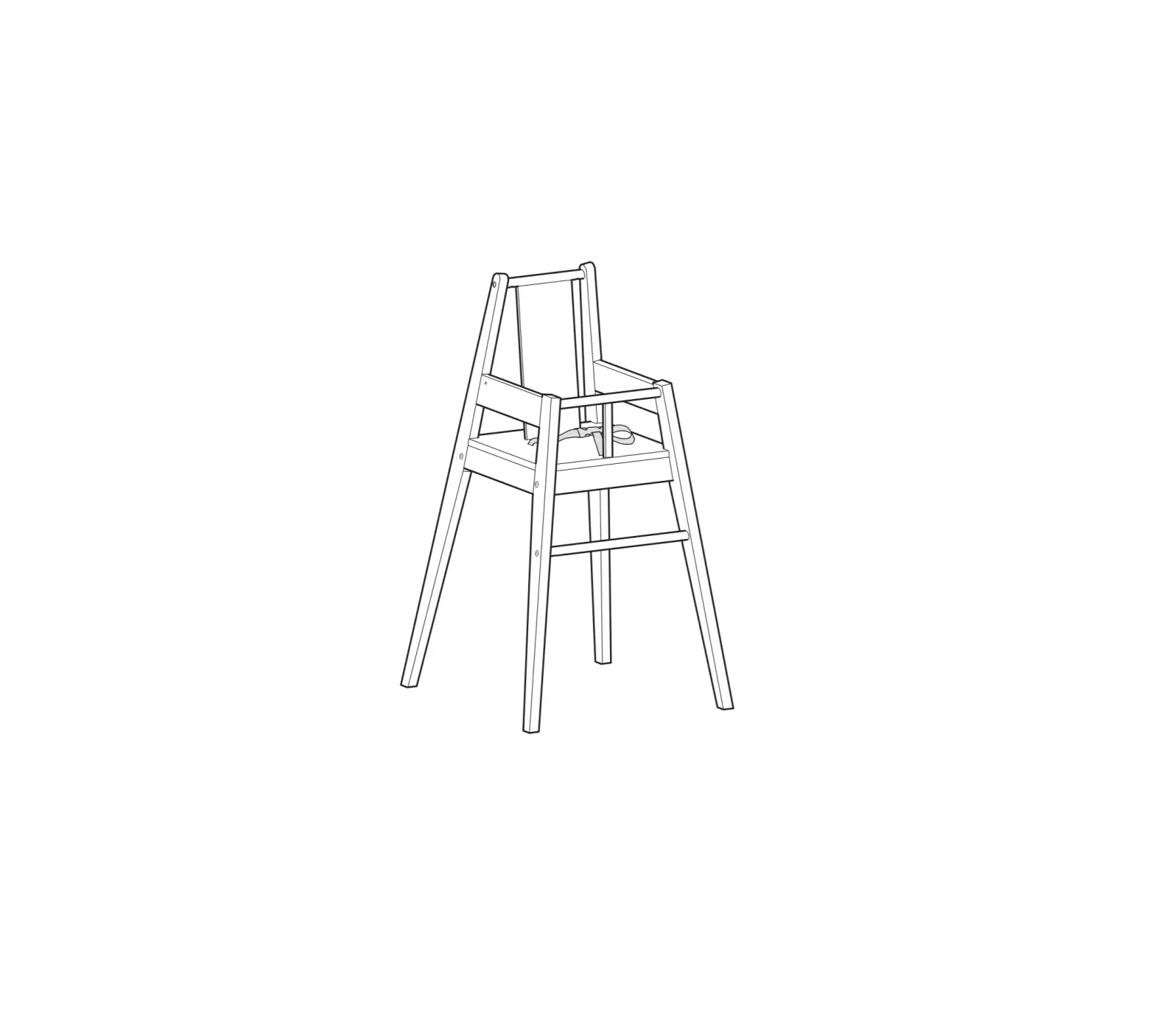 Ikea 501.650.79 Blåmes High Chair With Tray Instruction Manual