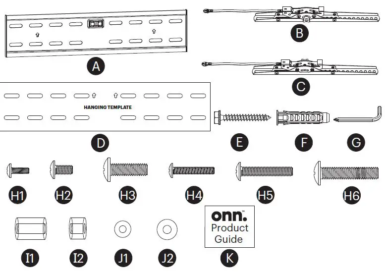 onn BWA21TM004C Tilting TV Wall Mount 19 Inch-50Inch fig 2