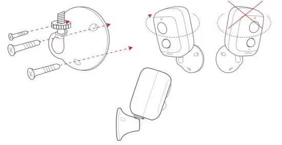UMINO AE1 Wire Free Outdoor Camera - installation