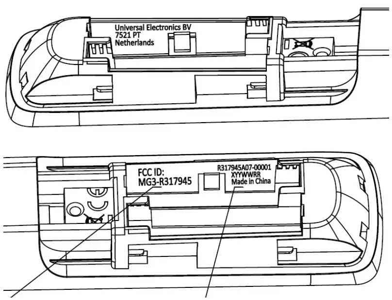 UNIVERSAL ELECTRONICS R317945A07 00001 OFA Streamer Remote - Customer