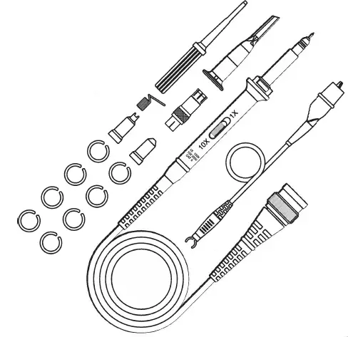 JAMECO-P7100 1X-10X-Oscilloscope-Passive-Probe -