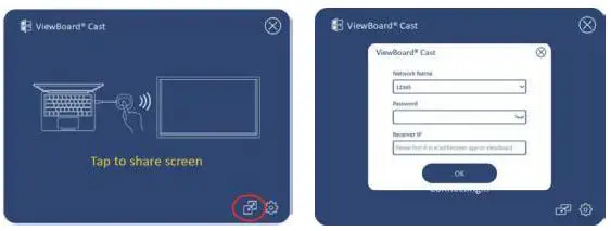 ViewSonic VS18188 ViewBoard Cast Button 4