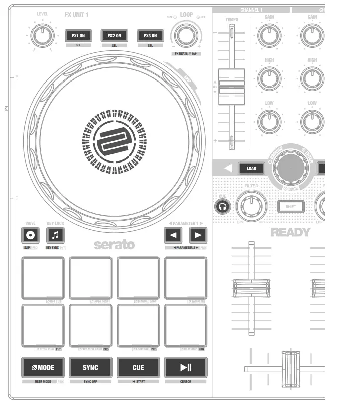 reloop 243598 READY Portable Performance Controller for Serato