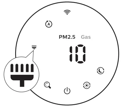 PHILIPS AC3055 Air Purifier with HEPA Filter Ultra Quiet Operation Wifi App - Cleaning